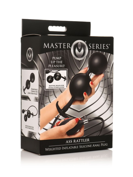 Inflatable Silicone Anal Plug - Black