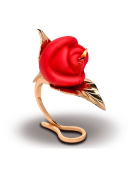 XR Brands - Rose Candle with Holder - Red