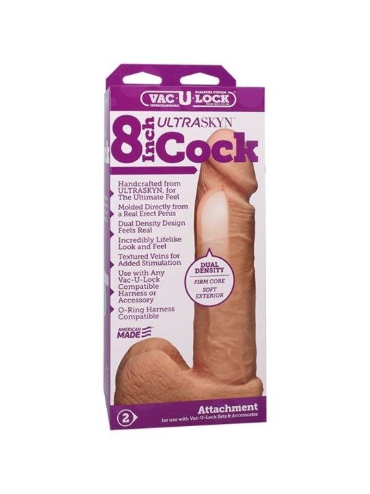 Doc Johnson - VacULock 19 cm ULTRASKYN Cock & Balls