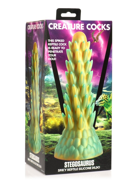 Stegosaurus Spiky Reptile Dildo - Green