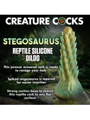 Stegosaurus Spiky Reptile Dildo - Green