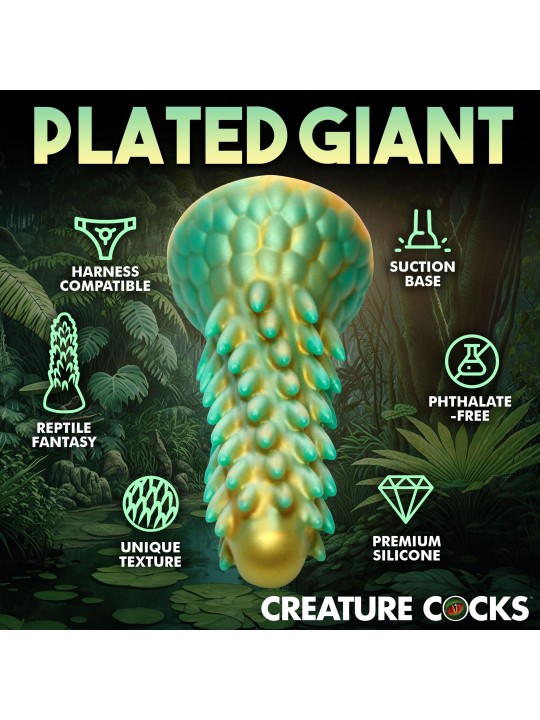 Stegosaurus Spiky Reptile Dildo - Green