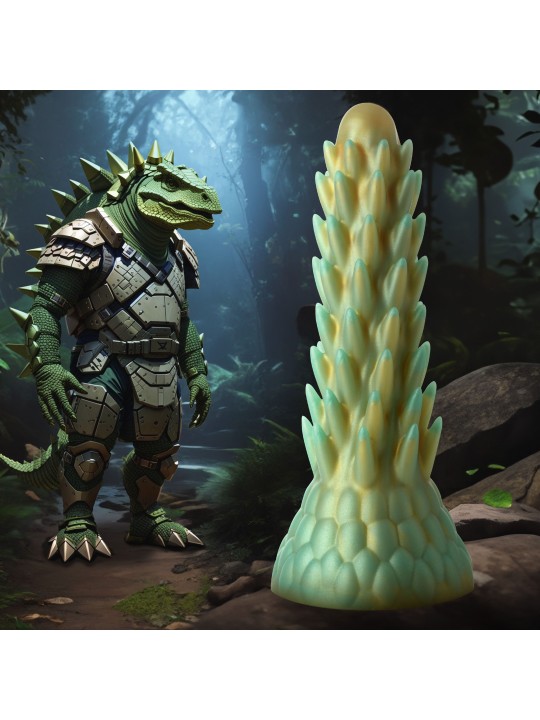 Stegosaurus Spiky Reptile Dildo - Green