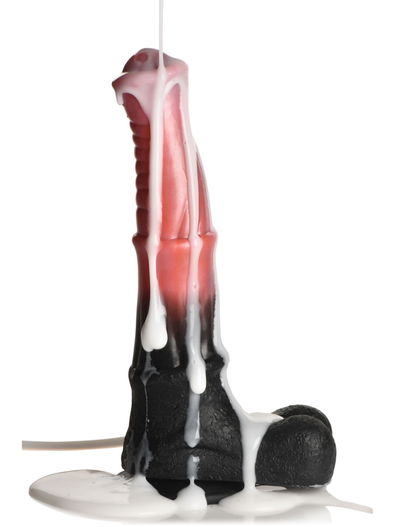 Creature Cocks - Centaur Explosie Spuitende Siliconen Dildo - Zwart/Rood