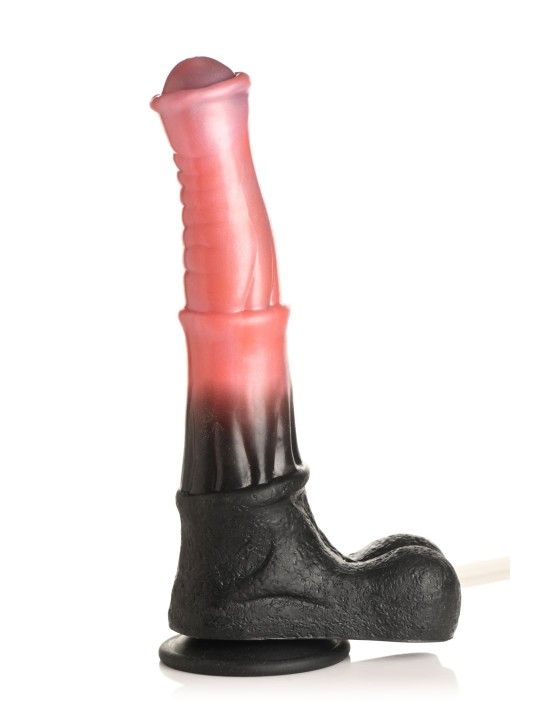 Creature Cocks - Centaur Explosie Spuitende Siliconen Dildo - Zwart/Rood