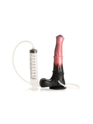 Creature Cocks - Centaur Explosie Spuitende Siliconen Dildo - Zwart/Rood