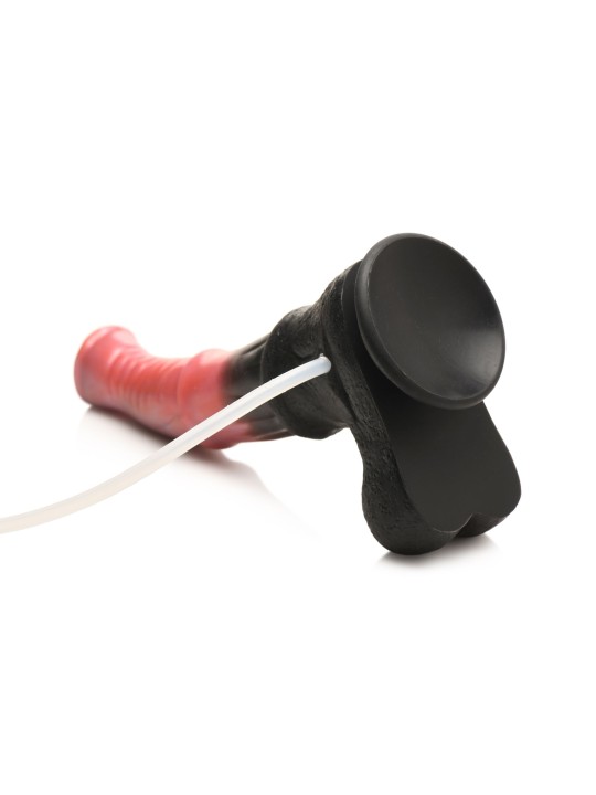 Creature Cocks - Centaur Explosie Spuitende Siliconen Dildo - Zwart/Rood