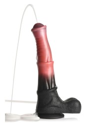 Creature Cocks - Centaur Explosie Spuitende Siliconen Dildo - Zwart/Rood