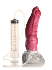 XR Brands - Resurrector Phoenix Spuitende Siliconen Dildo - Rood/Wit