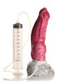 XR Brands - Resurrector Phoenix Spuitende Siliconen Dildo - Rood/Wit