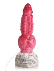 XR Brands - Resurrector Phoenix Spuitende Siliconen Dildo - Rood/Wit