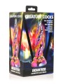 Creature Cocks - Betoverende Regenboog Glazen Dildo - Geel & Roze