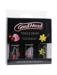Doc Johnson - GoodHead Tingle Drops 3 Flavors - 29 ml