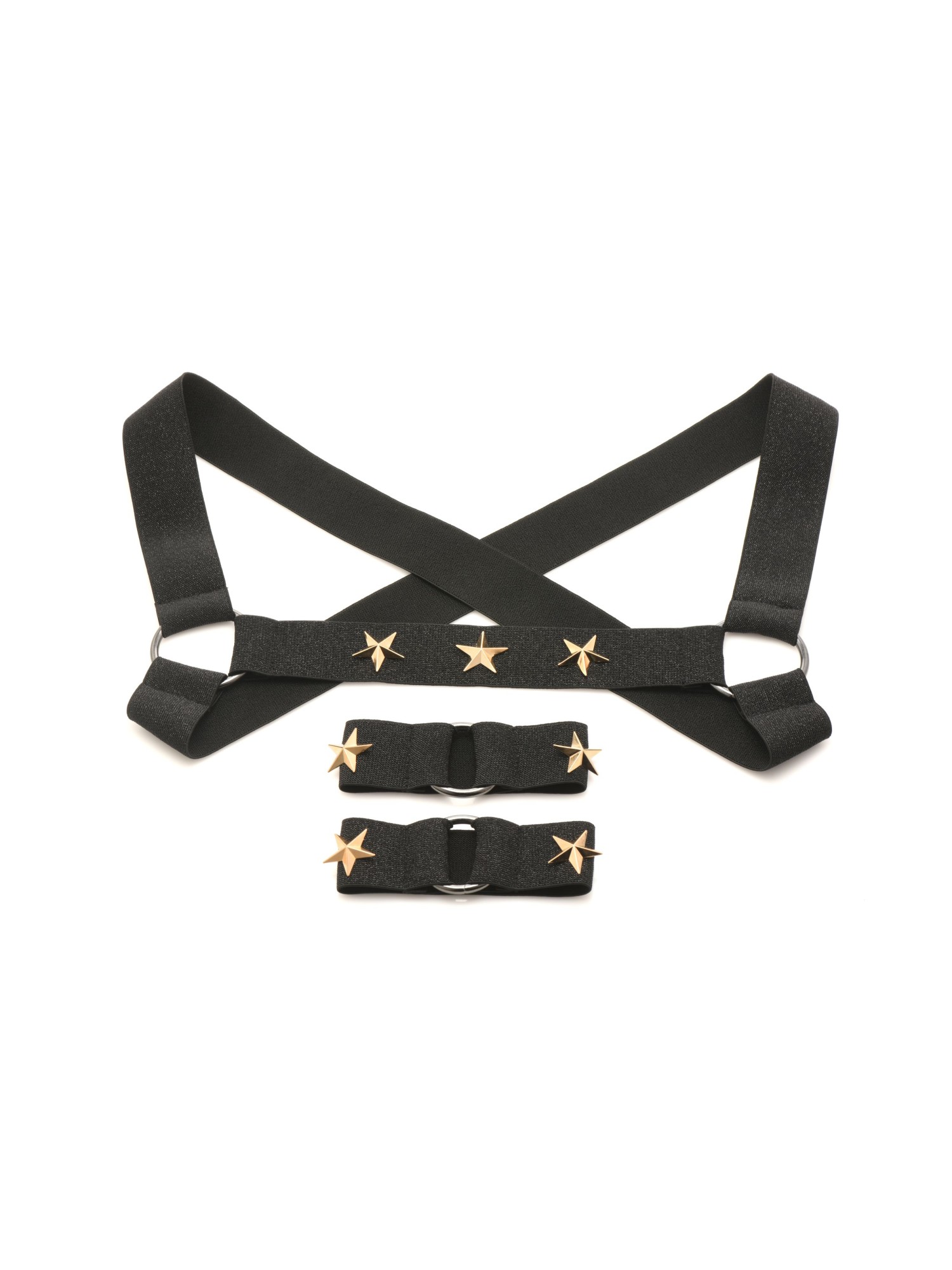 XR Brands - Chest Harness with Armbands - Black