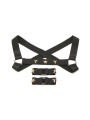 XR Brands - Chest Harness with Armbands - Black