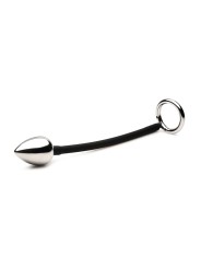 Master Series - Tug + Plug Cock & Ball Ring met Anaalplug - Zwart&Zilver
