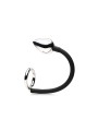 Master Series - Tug + Plug Cock & Ball Ring met Anaalplug - Zwart&Zilver