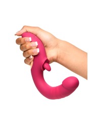 XR Brands - Tease & Please Licking & Thrusting Vibrator - Pink