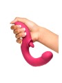 XR Brands - Tease & Please Licking & Thrusting Vibrator - Pink