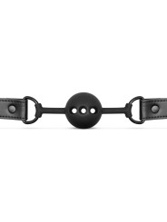 Open Siliconen Ball Gag - Zwart