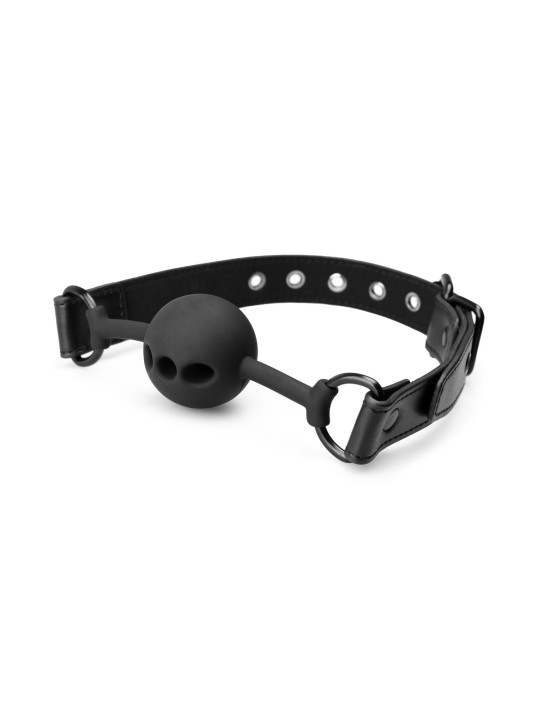 Open Siliconen Ball Gag - Zwart