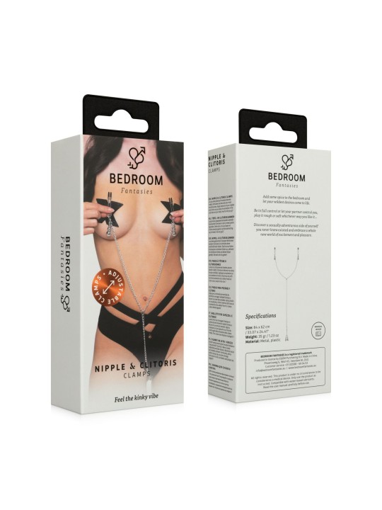 Bedroom Fantasies - Nipple and Clitoris Clamps - Silver