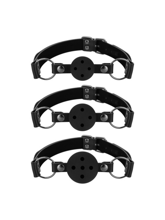Bedroom Fantasies - Set of 3 Ball Gags - Black