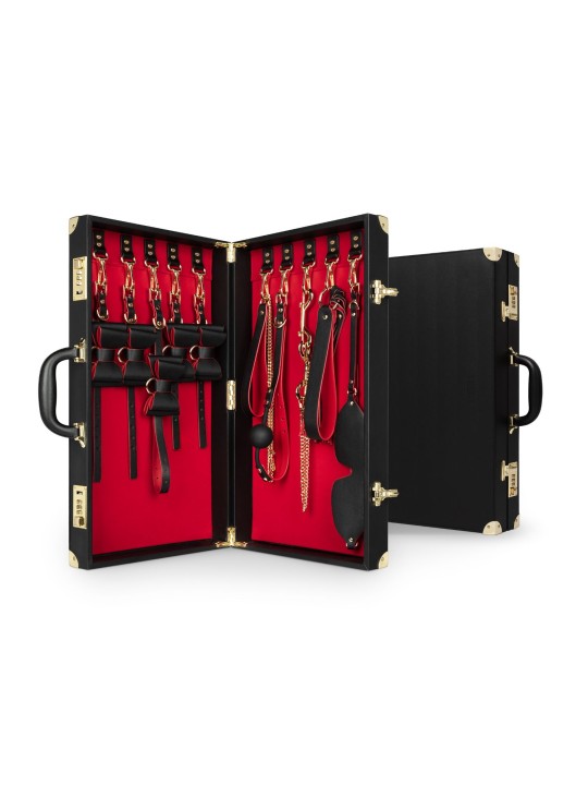 Bedroom Fantasies - Bondage Suitcase 11 Pcs - PU Leather