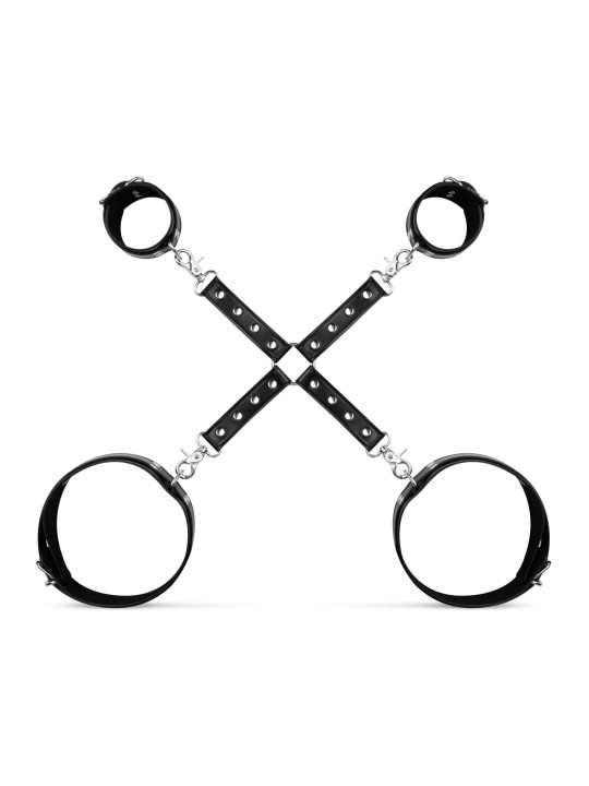 Bedroom Fantasies - Bondageharnas Handboeien en Hogtie Set - Zwart