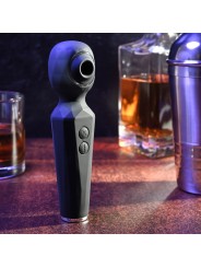 Evolved - Rainbow Sucker Wand Vibrator - Zwart