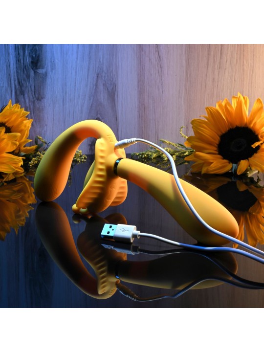 Evolved - The Monarch Strapless Strap On Vibrator - Geel