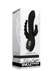 Evolved - Trifecta Rabbit Vibrator - Zwart