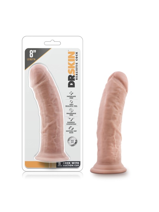 Dr. Skin - Realistic Dildo With Suction Cup 8'' - Vanilla