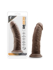 Dr. Skin - Realistic Dildo With Suction Cup 8'' - Chocolate