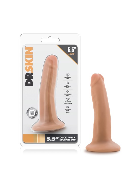 Dr. Skin - Realistic Dildo With Suction Cup 5.5'' - Vanilla