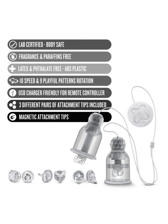Temptasia - Titillator Vibrating And Rotating Nipple Suckers