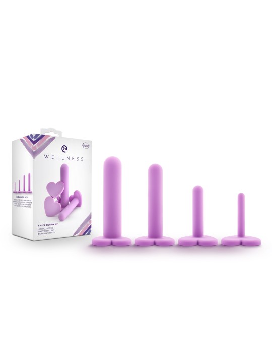 Wellness - Siliconen Vagina Dilator Set - Paars