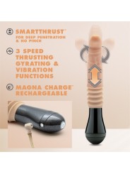 Dr. Skin Silicone - Dr. Knight - Stotende en Vibrerende Dildo - Beige