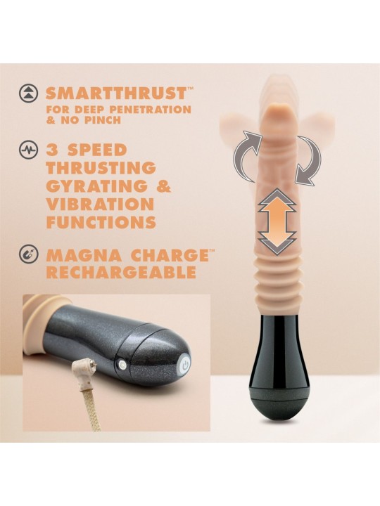 Dr. Skin Silicone - Dr. Knight - Stotende en Vibrerende Dildo - Beige