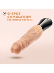 Dr. Skin Silicone - Dr. Knight - Stotende en Vibrerende Dildo - Beige