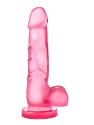 B Yours Sweet 'N Hard Dildo With Balls - Pink