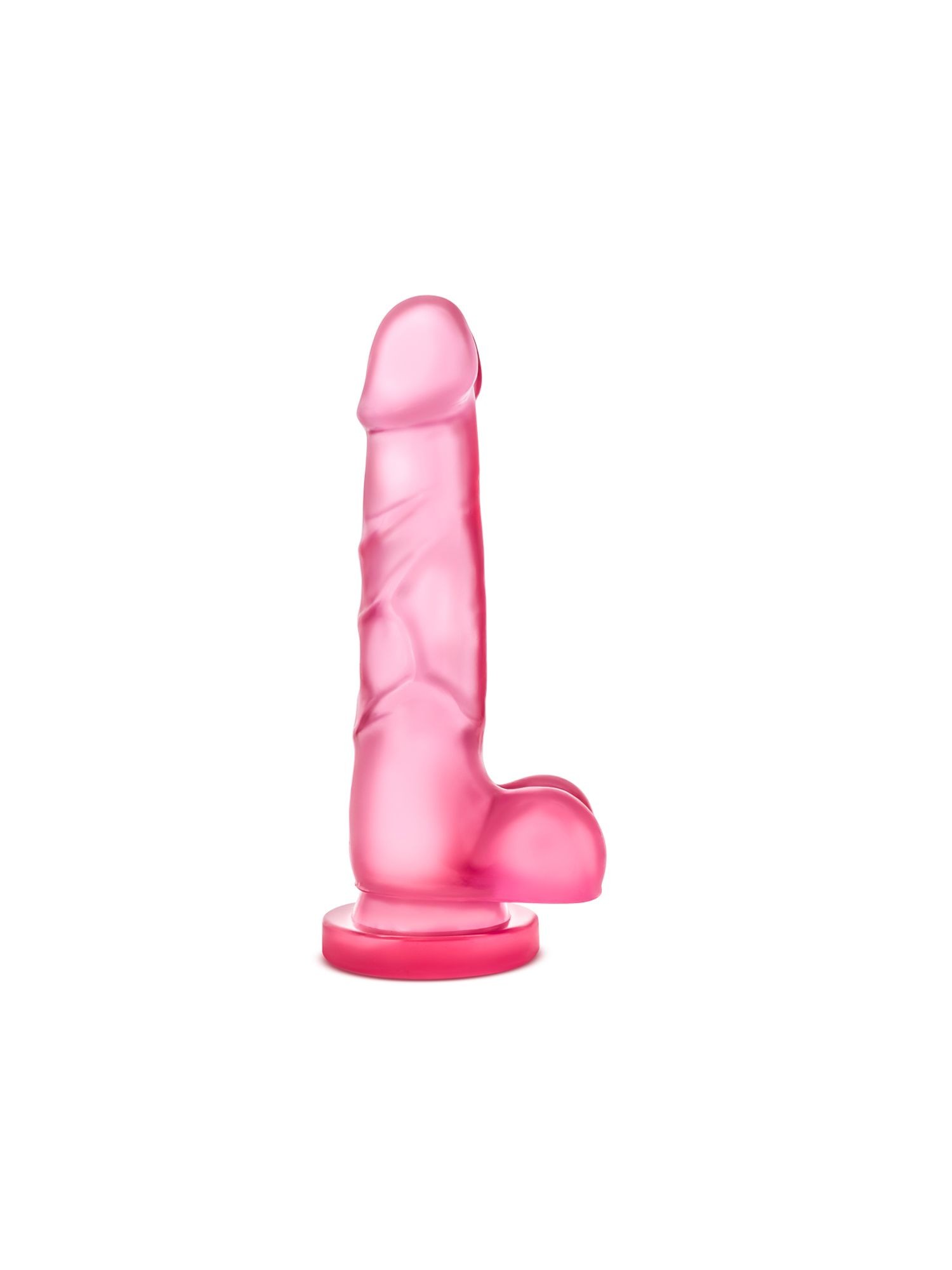 B Yours Sweet 'N Hard Dildo With Balls - Pink