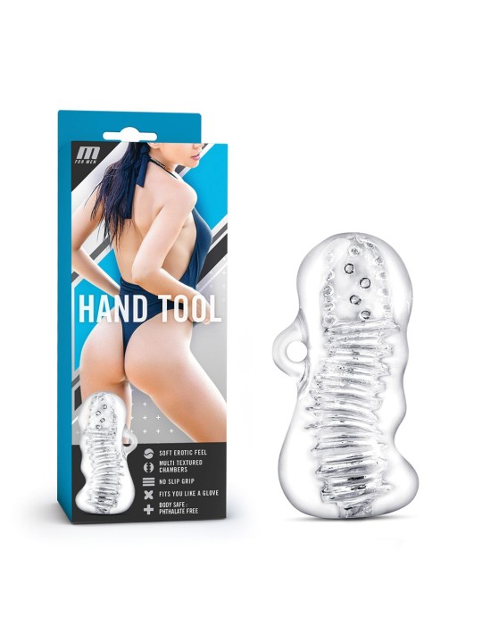 M for Men - Hand Tool Masturbator - Clear