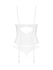 Obsessive - Alissium Corset and Thong - White