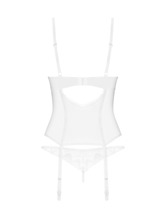 Obsessive - Alissium Corset and Thong - White