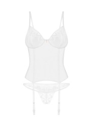 Obsessive - Alissium Corset and Thong - White