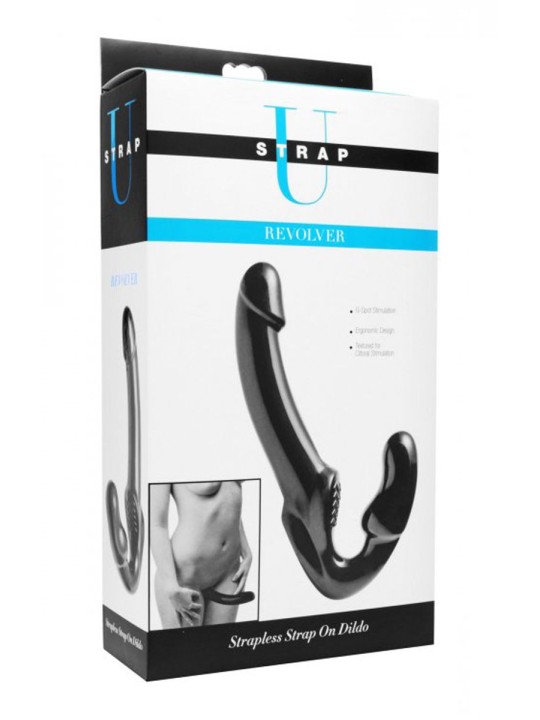 Strapless Voorbind Dildo - Zwart