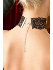 Kanten halsband - Zwart