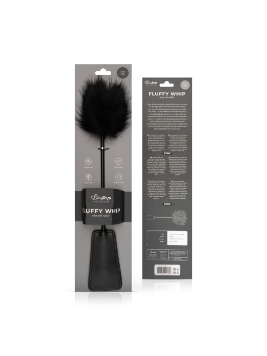Easytoys Fetish - Fluffy Tickler and Whip in 1 - Black