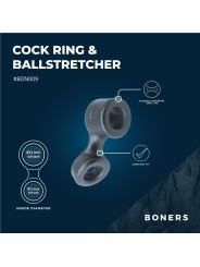 Boners Cock Ring And Ball Stretcher - Grey